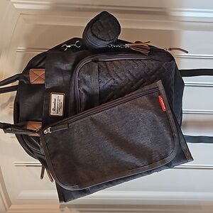 Ruvalino Diaper Bag All-in-One Travel Backpack Charcoal Gray